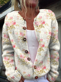 KERENSA™ | VINTAGE FLORAL KNIT CARDIGAN