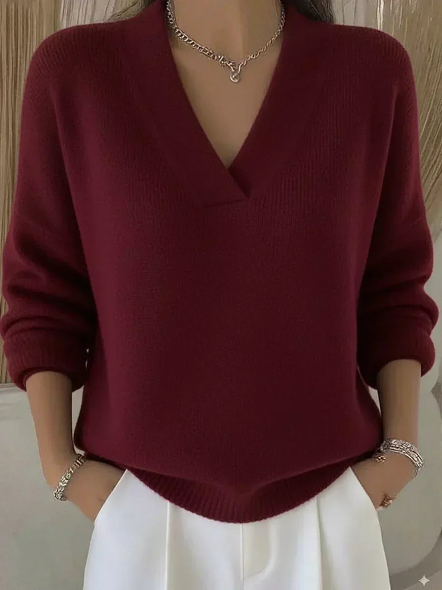 Vivelle™ | Relaxed V-Neck Sweater