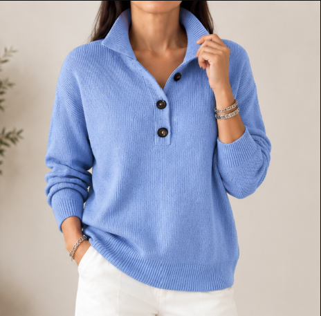 Florence™ | V-Neck Polo Sweater