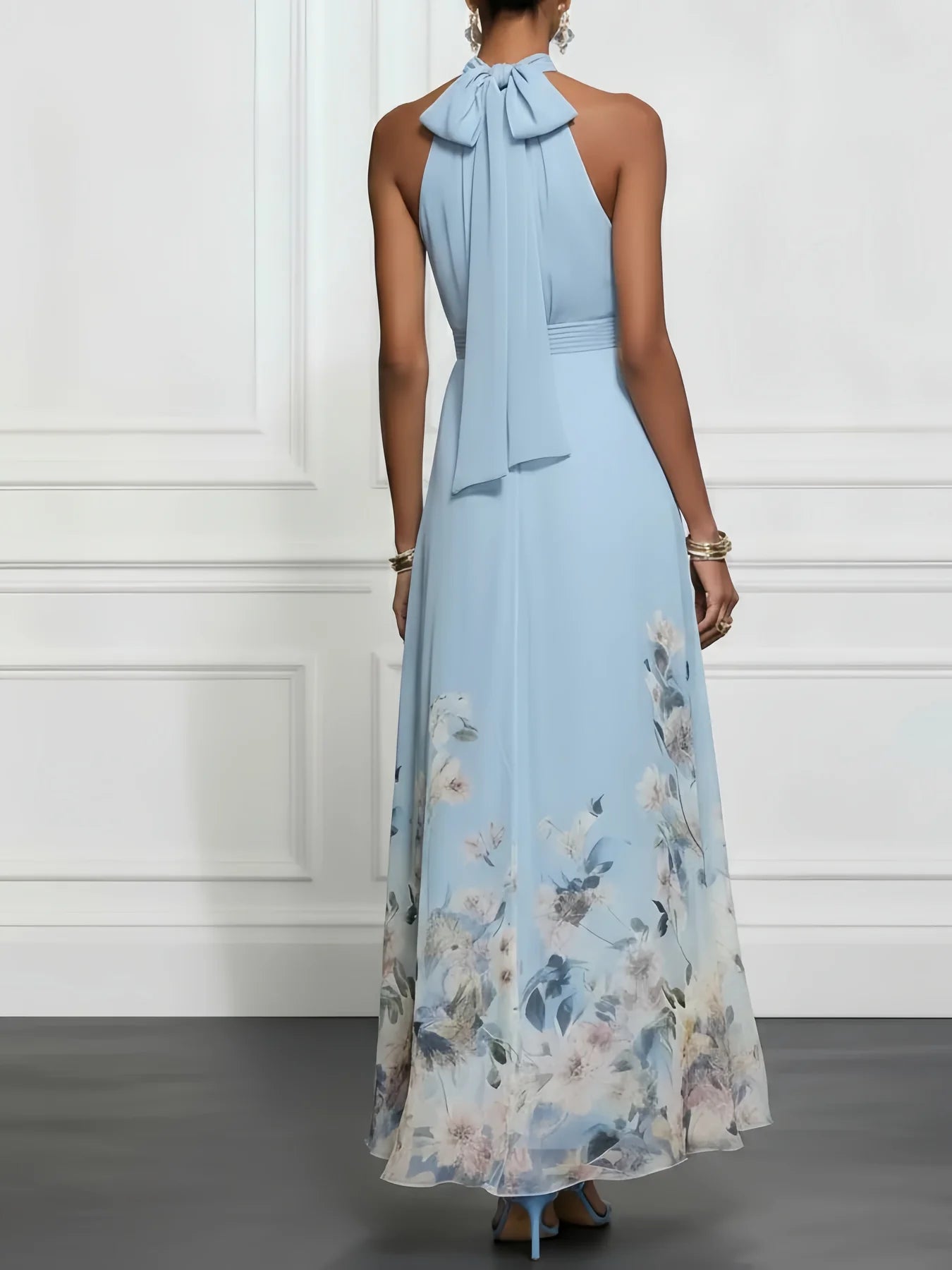 Freya | Floral Halter Maxi Dress