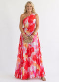 Rose | Vibrant Tropical Evening Dress