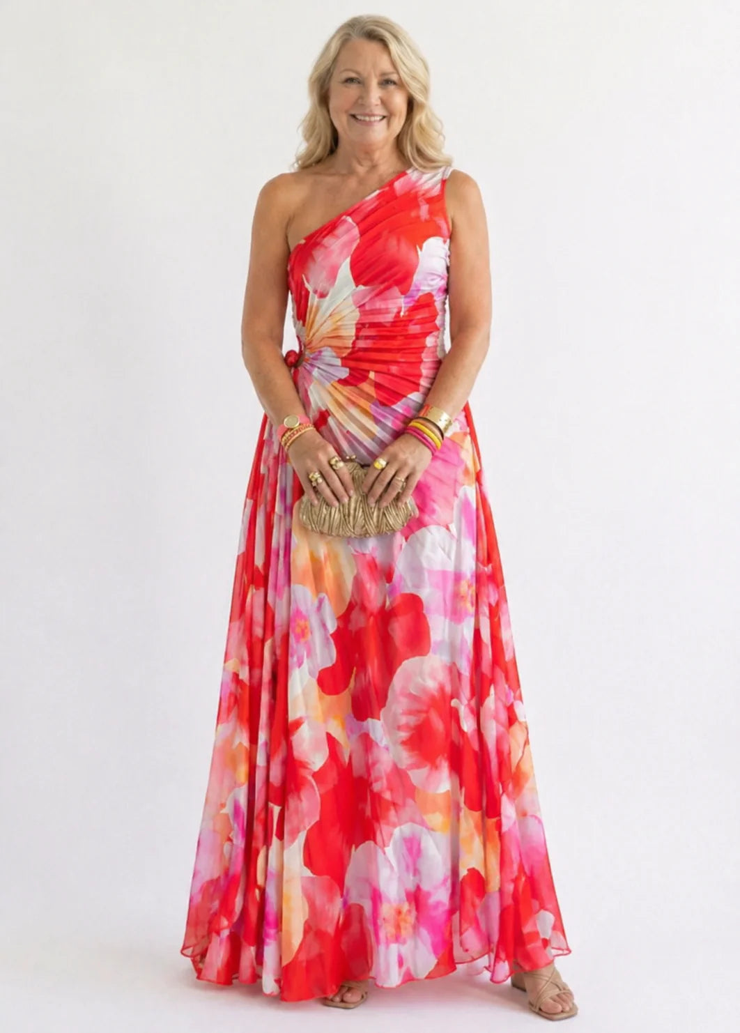 Rose | Vibrant Tropical Evening Dress
