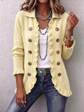 Lillian | Ribbed Knit Ruffle Jacket