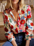 Ava | Vibrant Floral Long-Sleeve Shirt