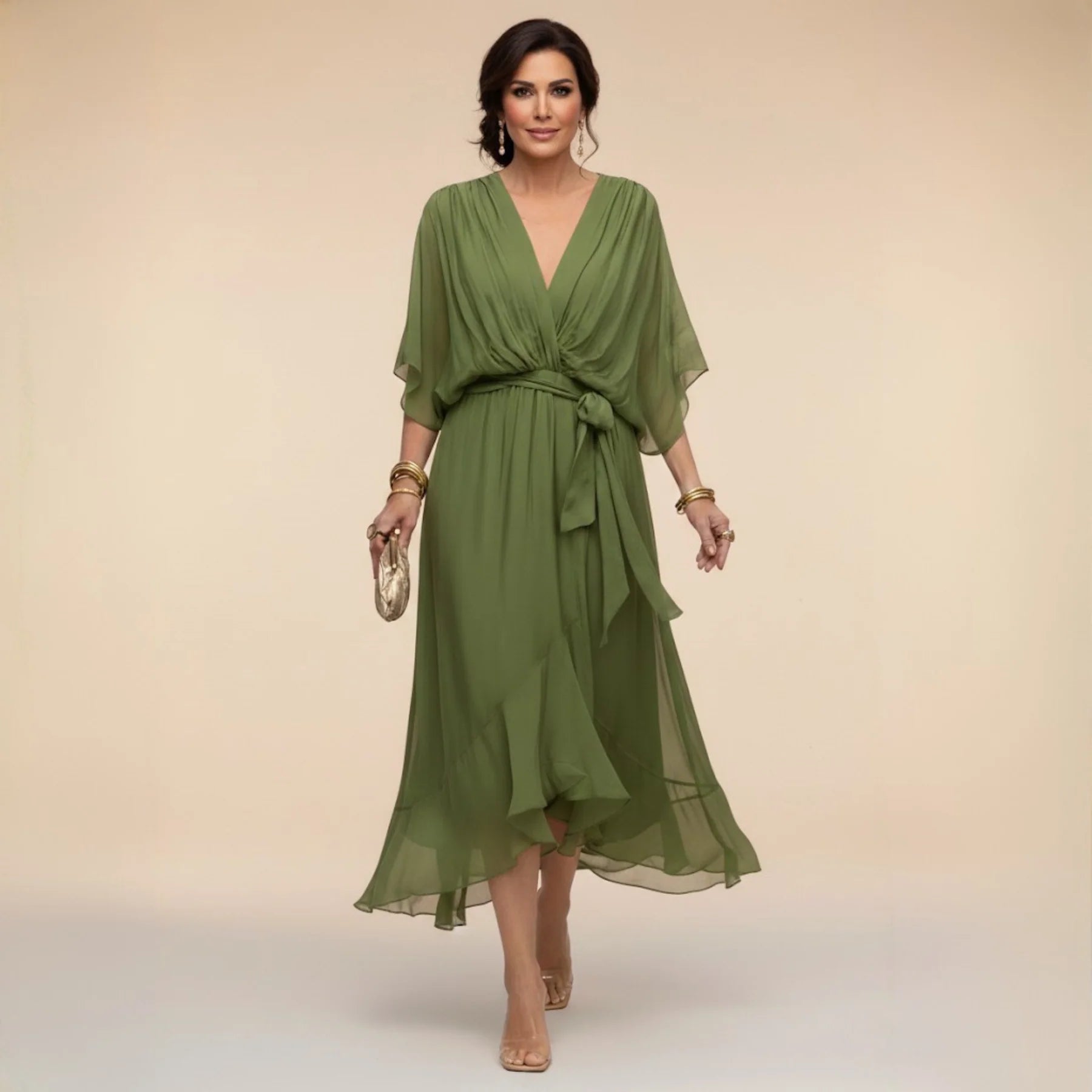 Monica | Elegant V-Neck Dress