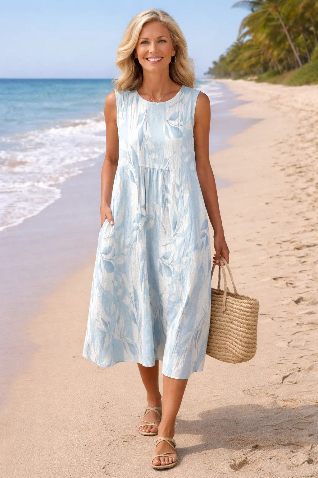 Joy | Leafy Midi Dress