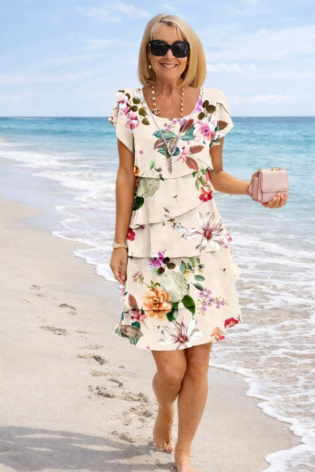 Cynthia | Elegant Comfort Ruffle Dress