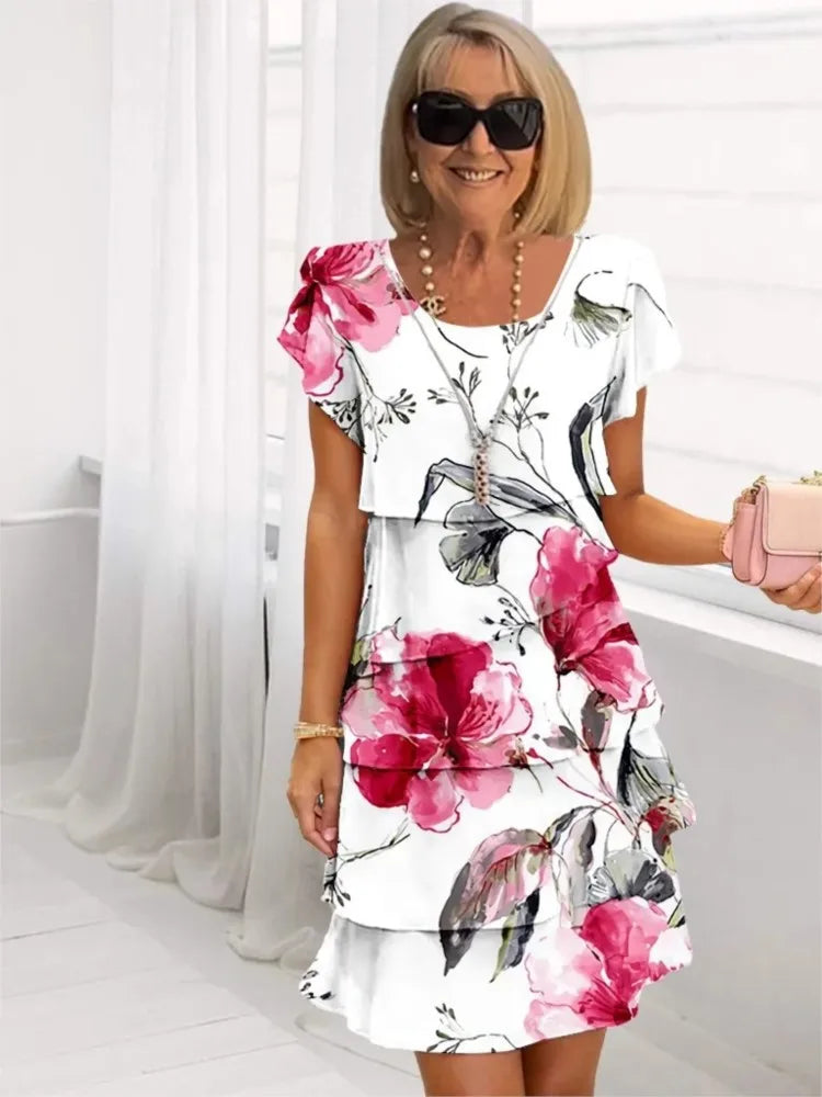 Helena | Elegant Comfort Ruffle Dress