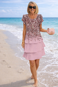Gabriella | Elegant Comfort Ruffle Dress