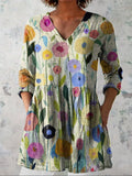 Louise | Long Blouse with V-Neck