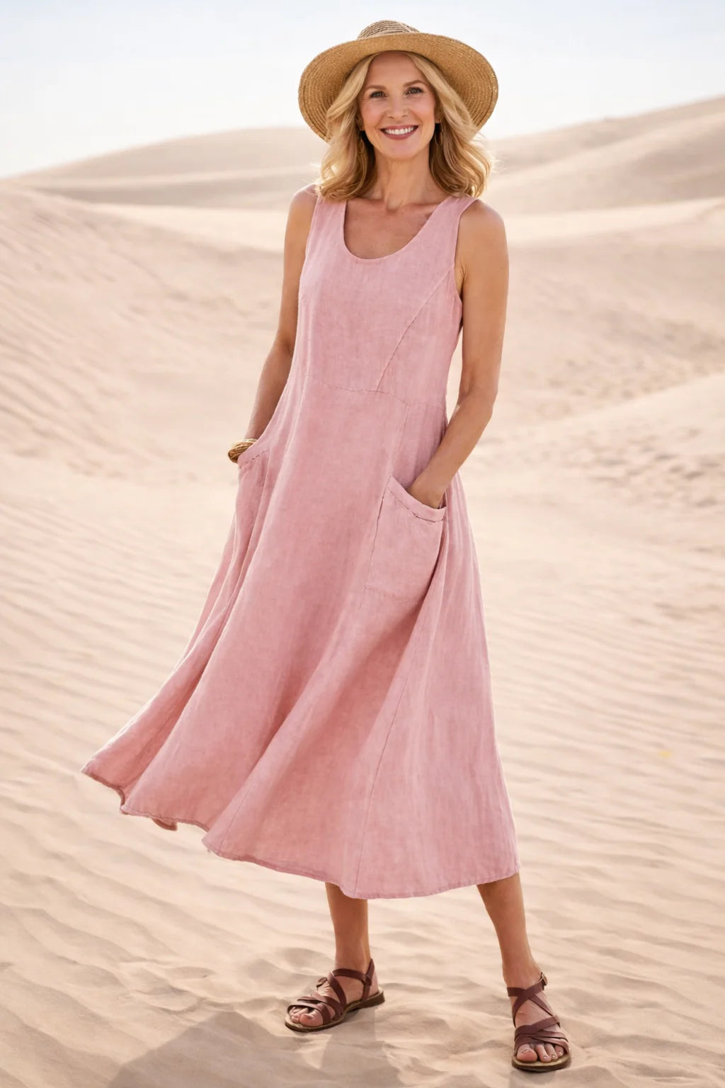 Luna | Comfortable A-Line Midi Dress