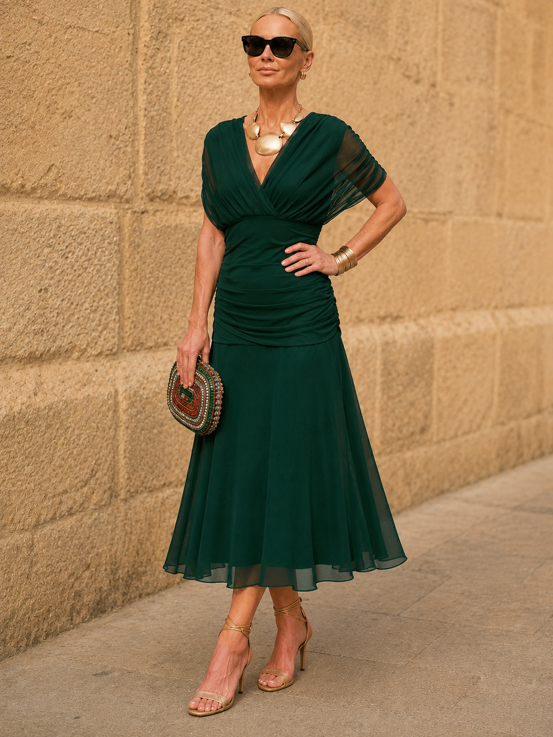 Morgan | Elegant Green Dress