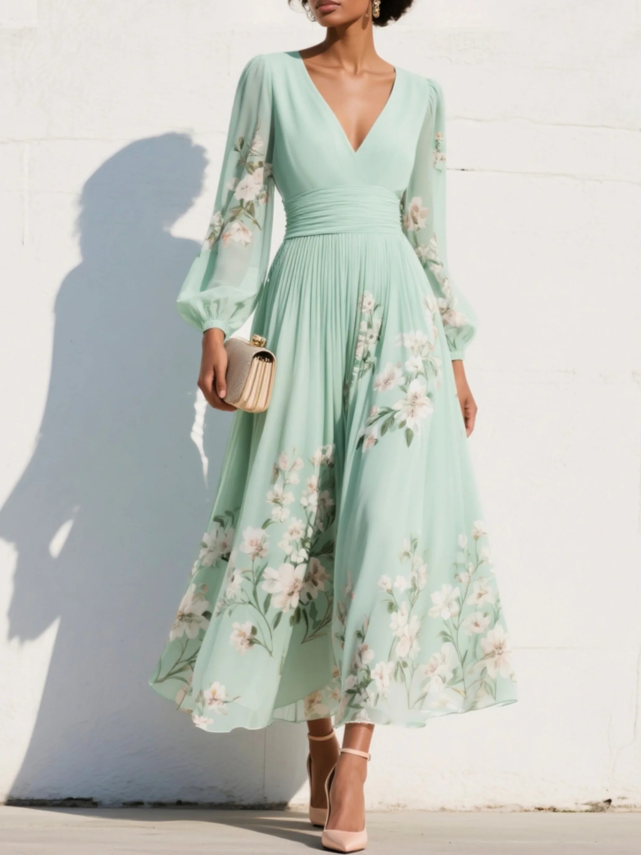 Olivia | Floral Elegance Midi Dress