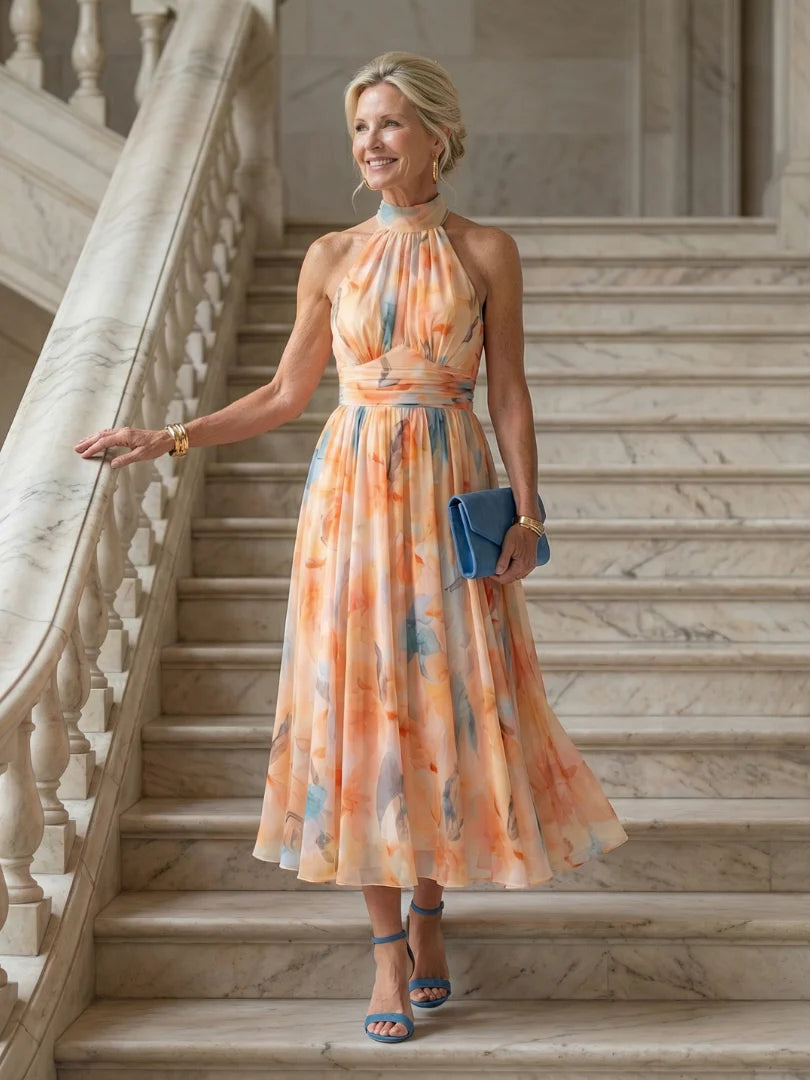 Eleanor | Soft Halter Midi Dress Regular