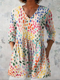 Pauline | Long Blouse with V-Neck