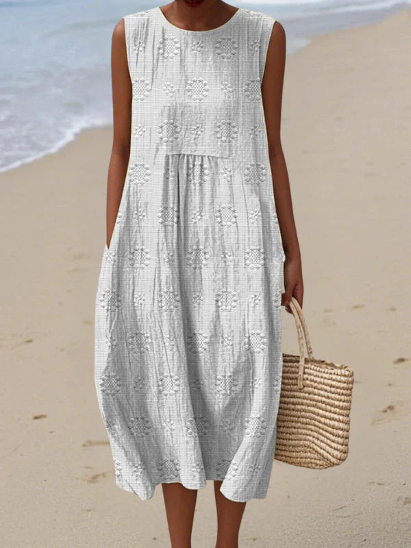 Rose | Embroidered Midi Dress