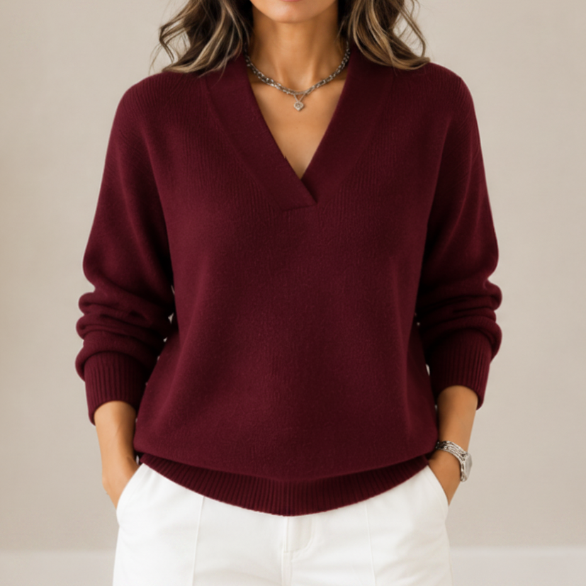 Vivelle™ | Relaxed V-Neck Sweater
